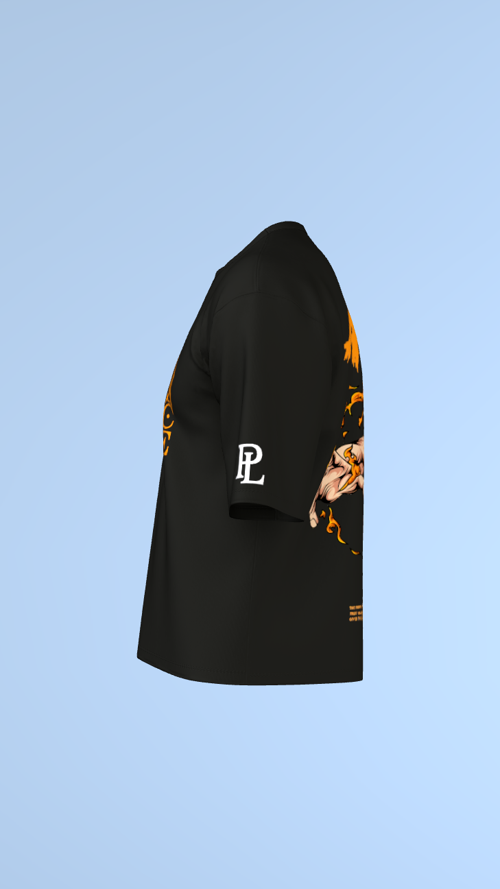 Black Fire Fist Ace Tee' Oversized Tee