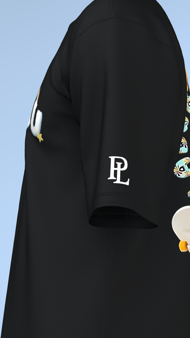 Black LABUBU Skater Monsters T-Shirt' Oversized Tee