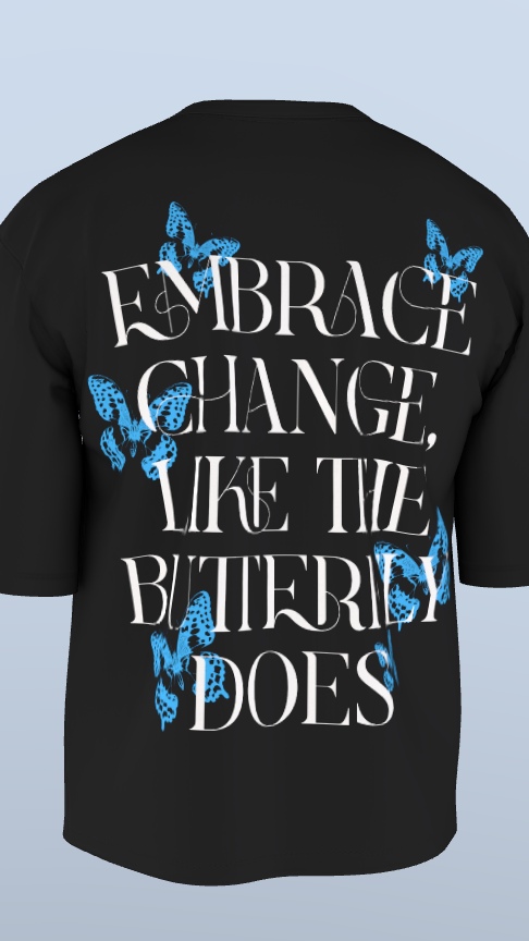 Embrace Change – Oversized Butterfly Tee