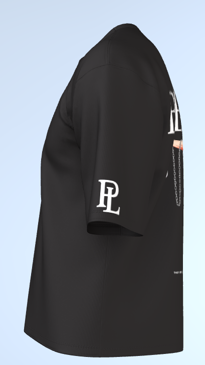 Black Left It All Behind Tee' Oversized Tee
