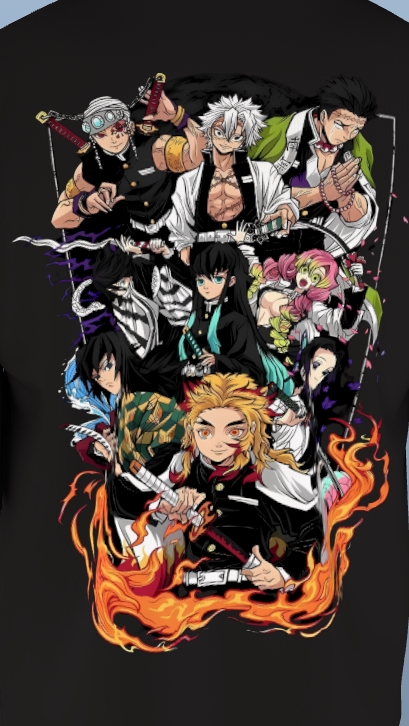 Black Hashira Legends Tee' Oversized Tee