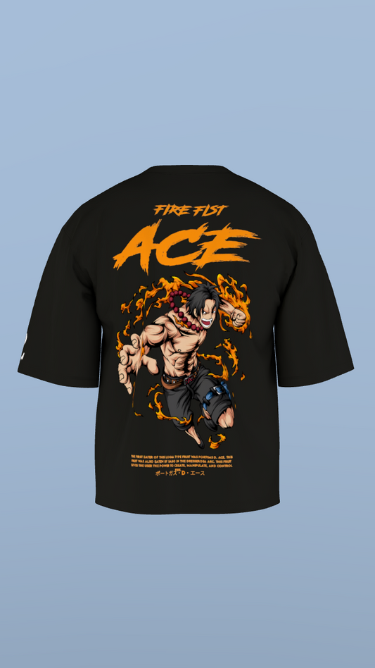 Black Fire Fist Ace Tee' Oversized Tee