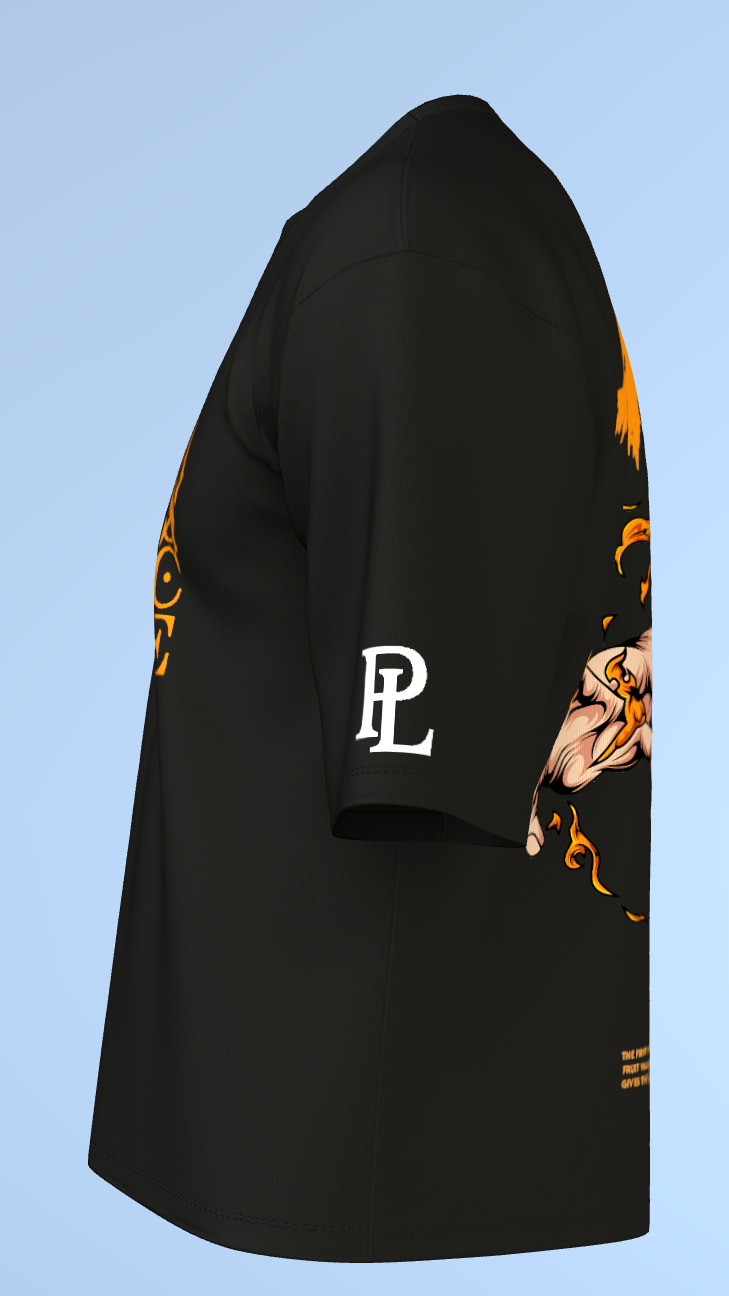 Black Fire Fist Ace Tee' Oversized Tee