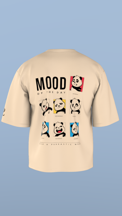 Cream Pandastic Mood' Oversized Tee