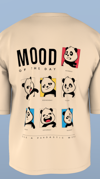 Cream Pandastic Mood' Oversized Tee