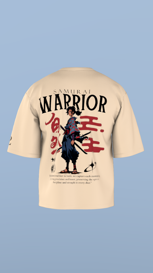 Cream Samurai Spirit Tee' Oversized Tee