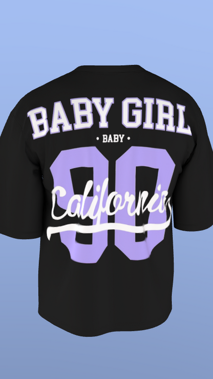 California Baby Girl Varsity Tee' Oversized Tee