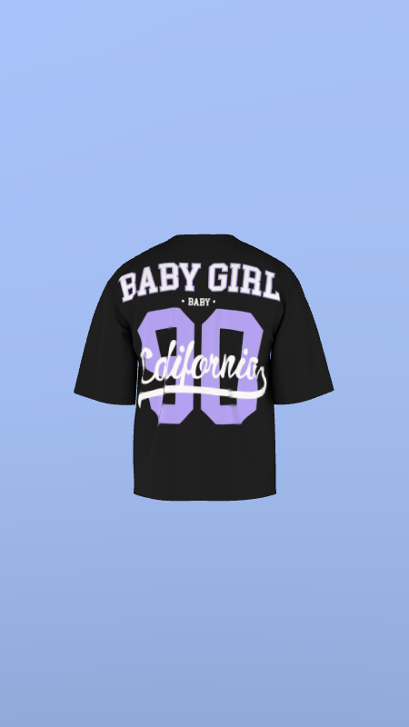 California Baby Girl Varsity Tee' Oversized Tee