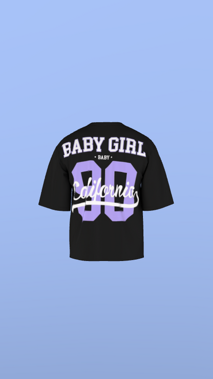 California Baby Girl Varsity Tee' Oversized Tee