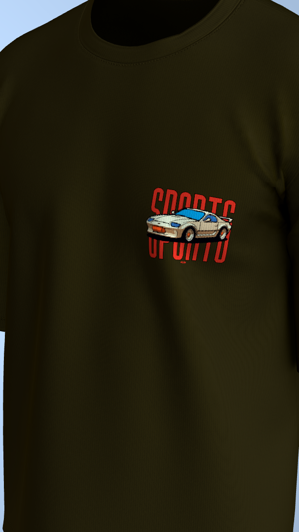 Retro Sports Car Graphic' Oversized Tee
