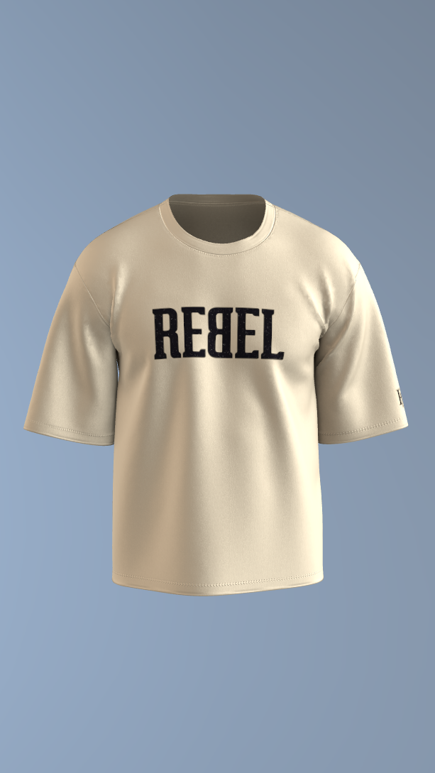 Cream REBEL Cerberus Tee' Oversized Tee