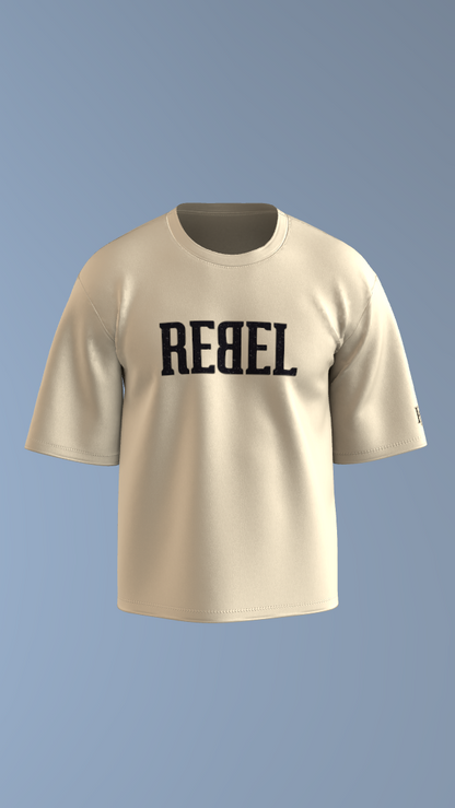 Cream REBEL Cerberus Tee' Oversized Tee
