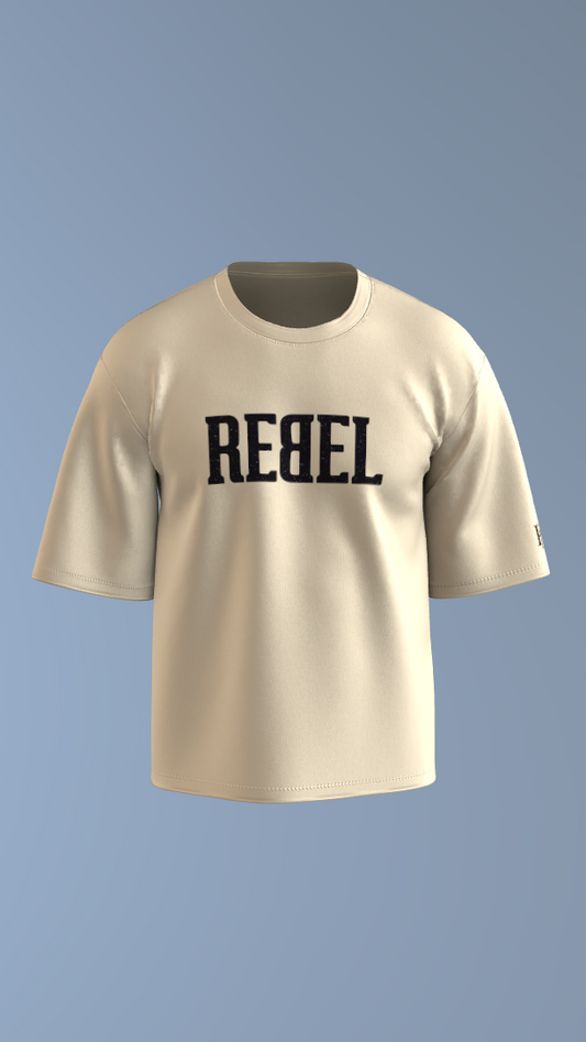 Cream REBEL Cerberus Tee' Oversized Tee
