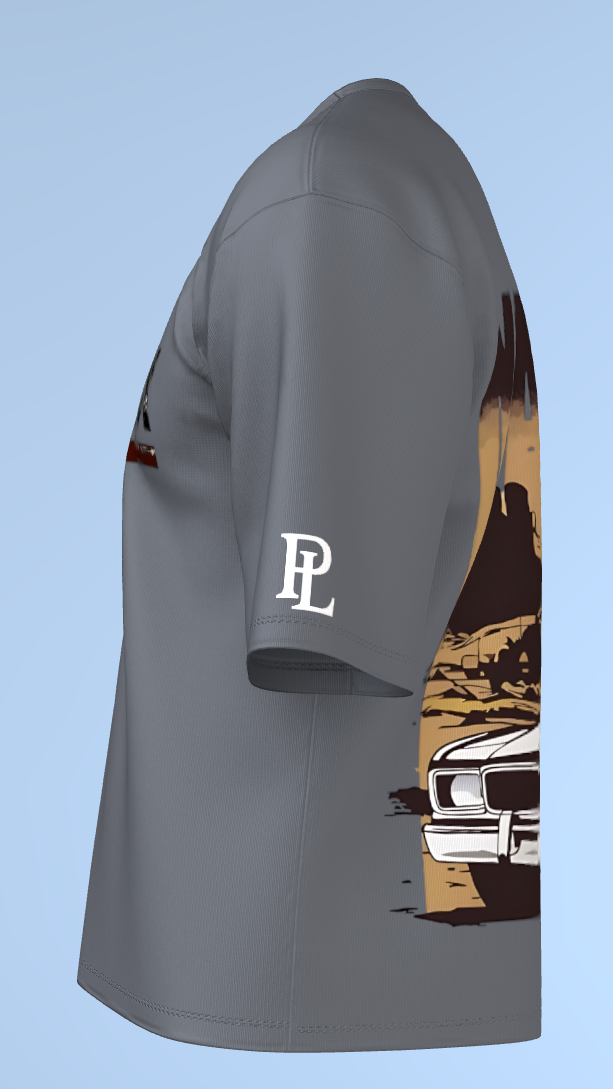 Grey Mad Max: Fury Drive Tee' Oversized Tee