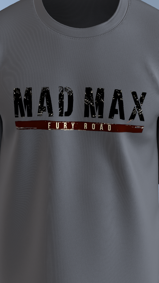 Grey Mad Max: Fury Drive Tee' Oversized Tee