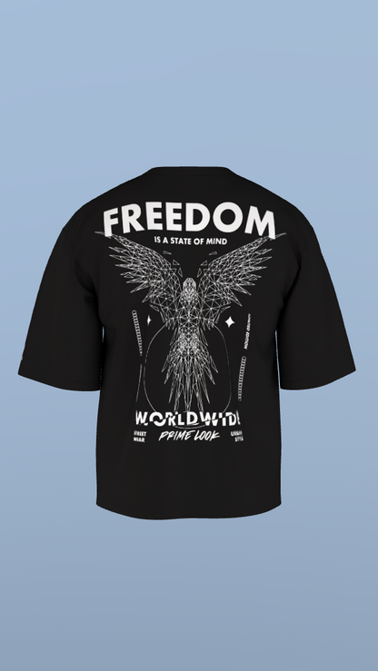Black Freedom Worldwide Graphic Tee'Oversized Tee