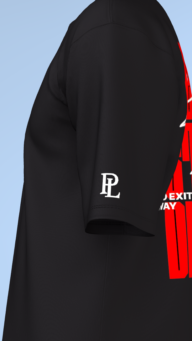 Black One Step Hustle Tee' Oversized Tee