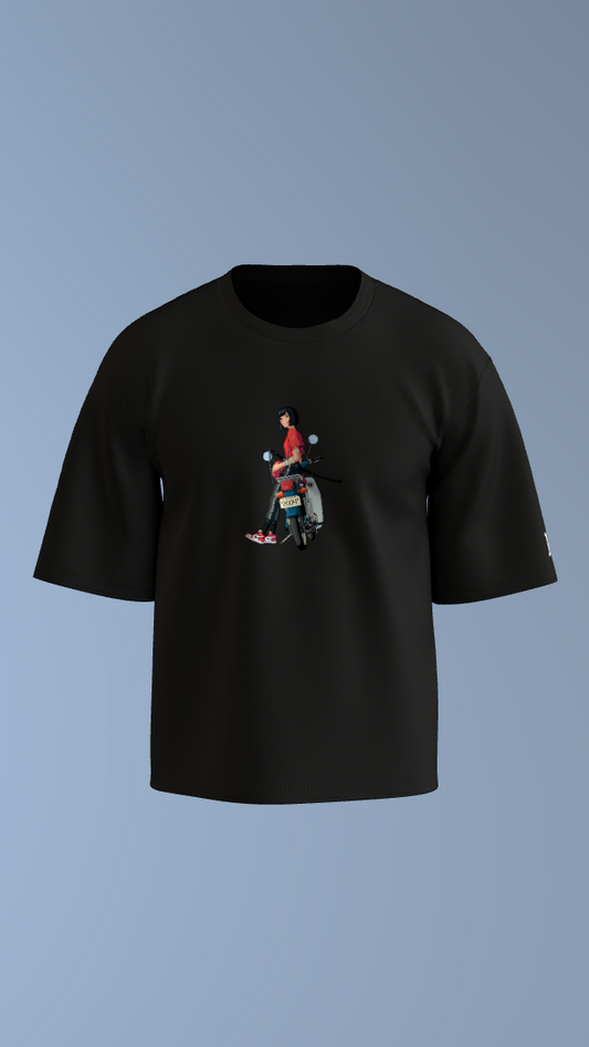 Black Scooter Streets Edition' Oversized Tee