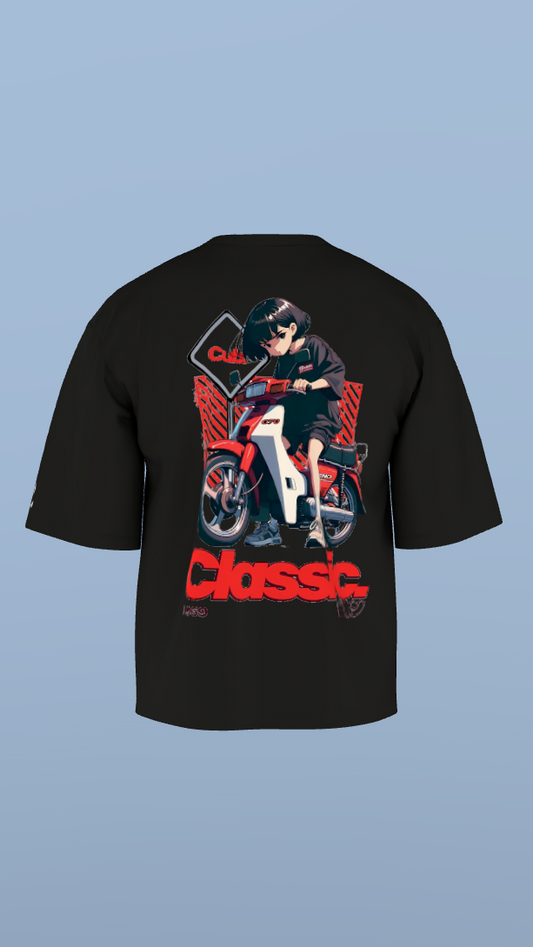 Black Scooter Streets Edition' Oversized Tee